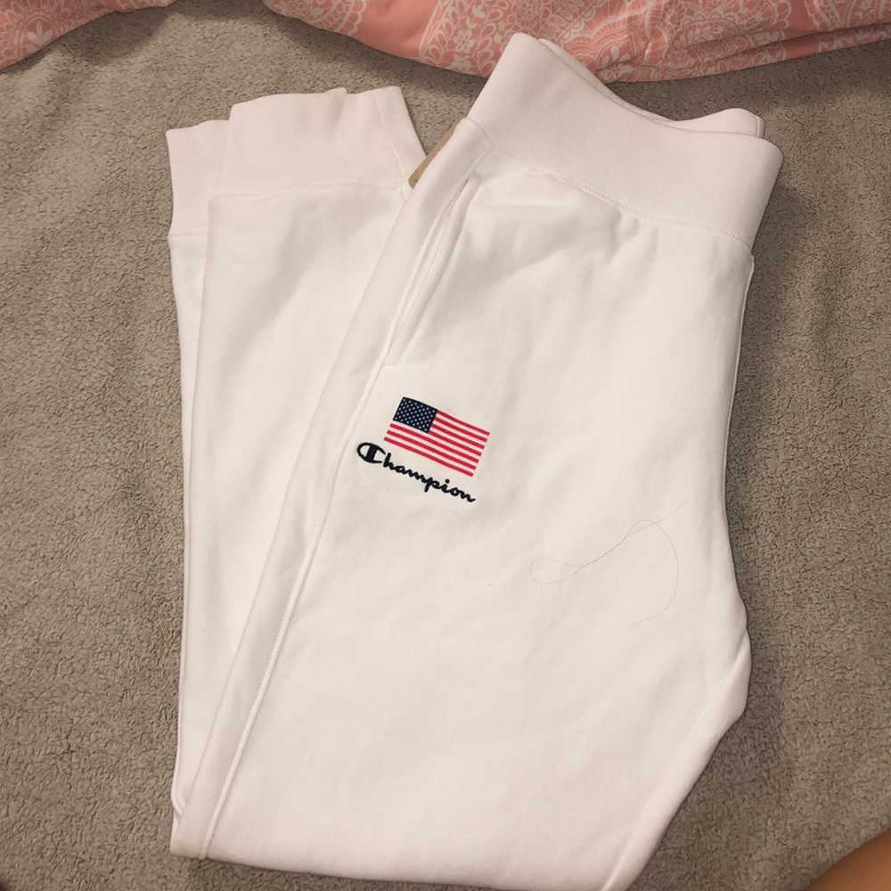 White Champion Joggers
